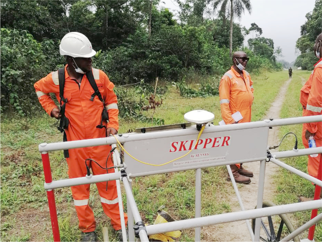 Onshore topographic survey of pipeline route